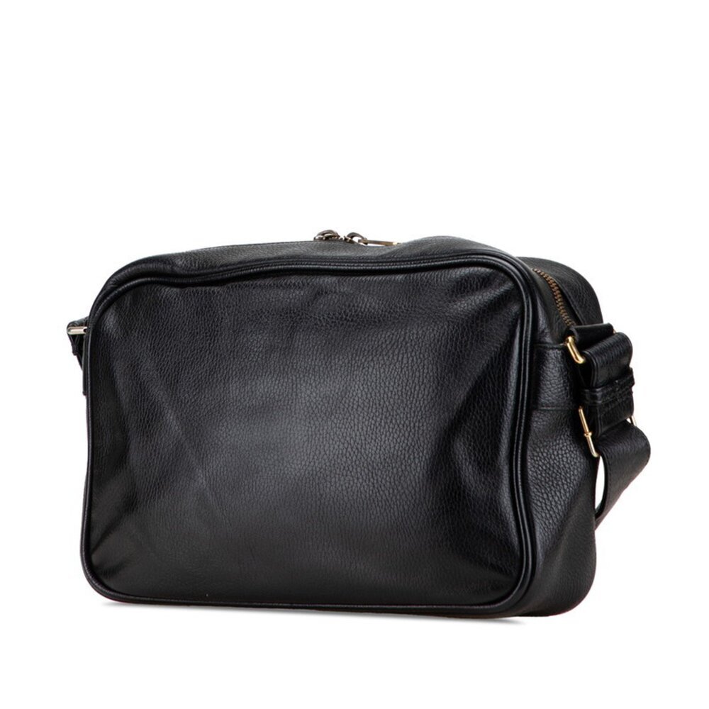 GUCCI Authentic Black Leather Shoulder Bag - Picture 2 of 9
